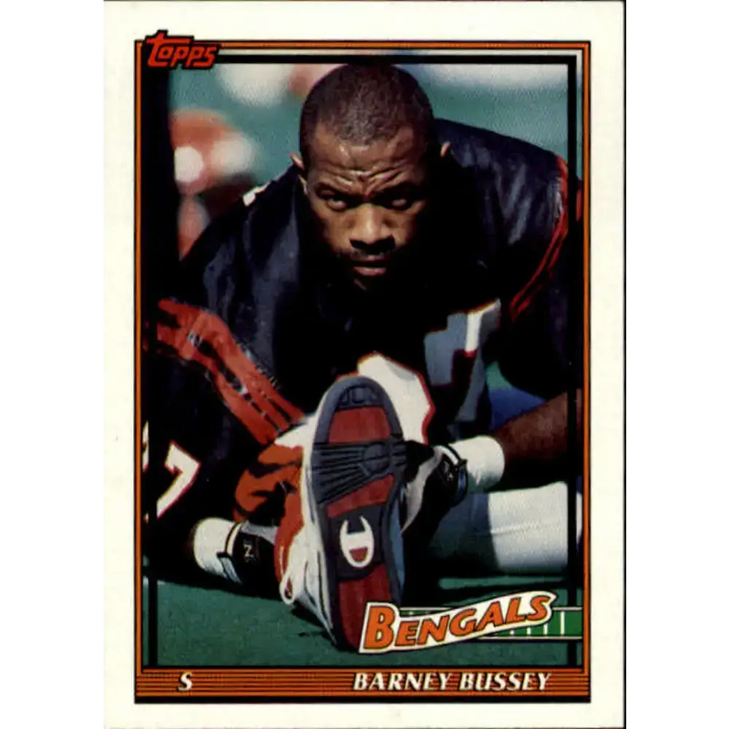1991 Topps #254 Barney Bussey NM-MT RC Rookie Cincinnati Bengals Football Card - Football Card Single