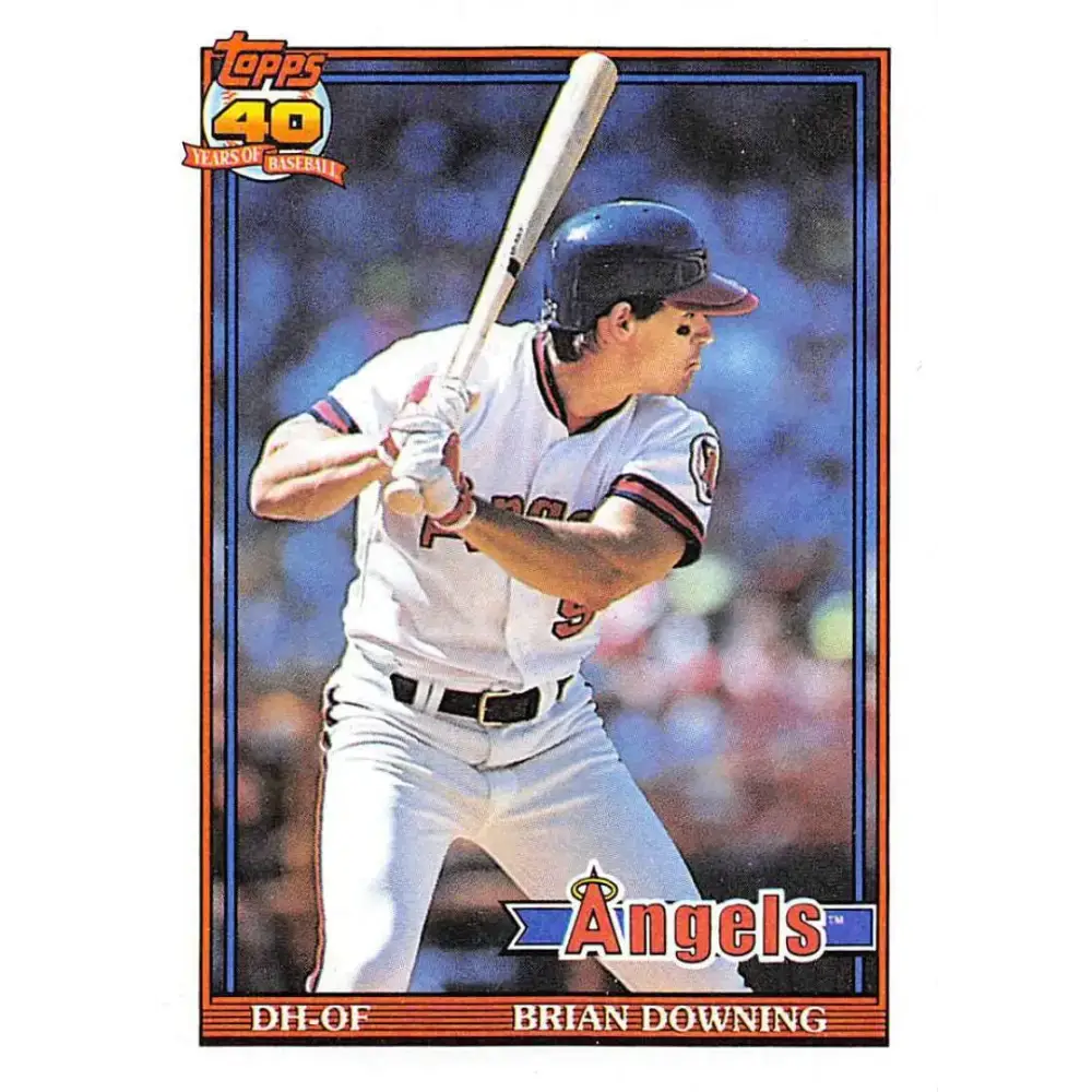 1991 Topps #255 Brian Downing NM-MT California Angels Baseball Card - Baseball Card Single