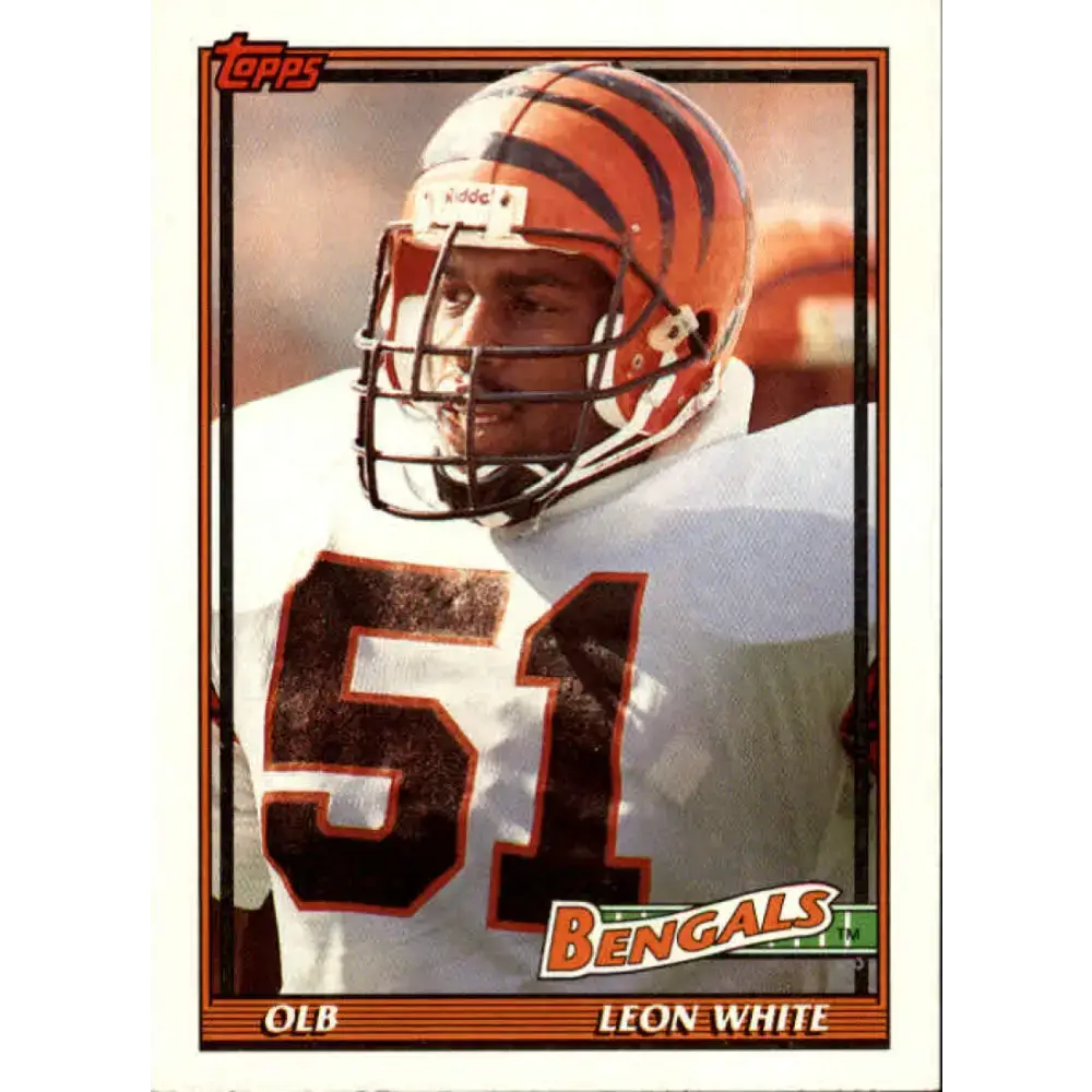 1991 Topps #255 Leon White NM-MT Cincinnati Bengals Football Card - Football Card Single