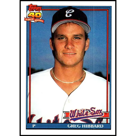 1991 Topps #256 Greg Hibbard NM-MT Chicago White Sox Baseball Card - Baseball Card Single