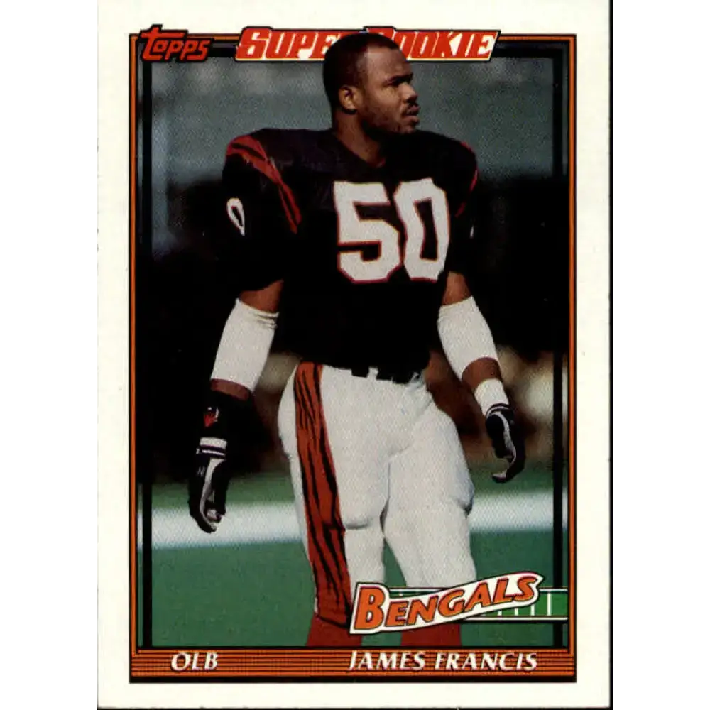 1991 Topps #257 James Francis NM-MT RC Rookie Cincinnati Bengals Football Card - Football Card Single