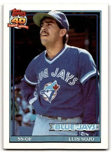 1991 Topps #26 Luis Sojo NM Near Mint Blue Jays UER ID:43329 - Baseball Card Single