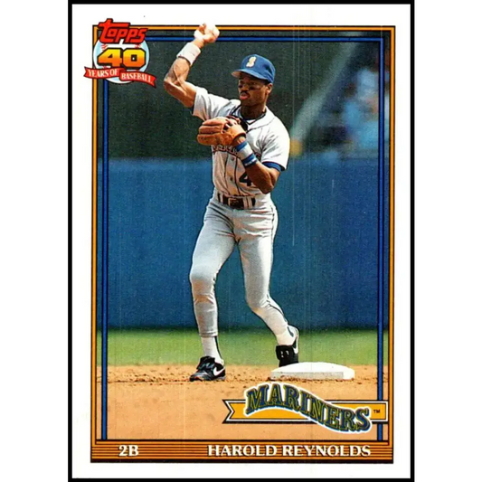 1991 Topps #260 Harold Reynolds NM-MT Seattle Mariners Baseball Card - Baseball Card Single