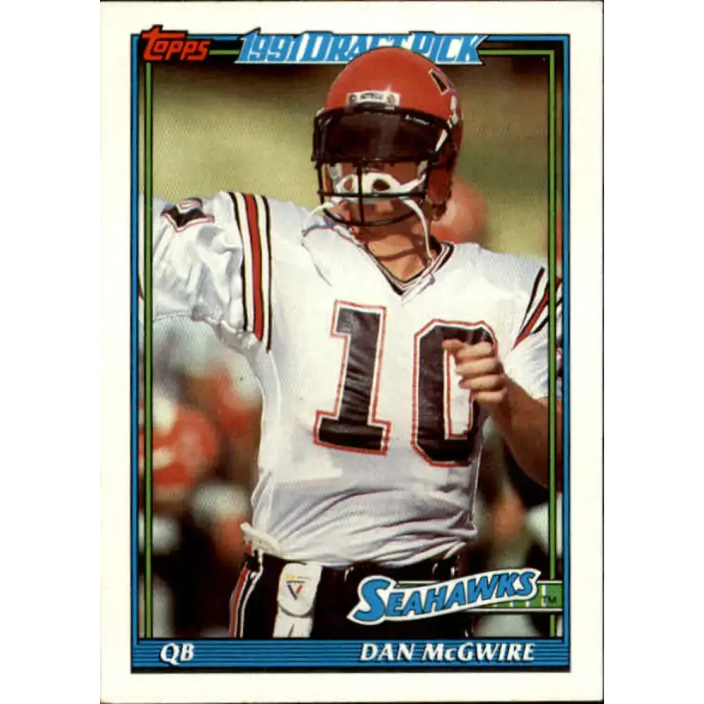 1991 Topps #266 Dan McGwire NM-MT RC Rookie Seattle Seahawks Football Card - Football Card Single
