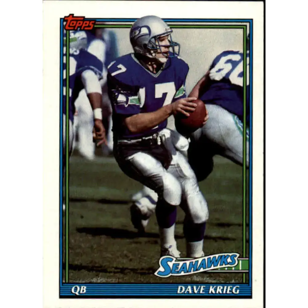 1991 Topps #268 Dave Krieg NM-MT Seattle Seahawks Football Card - Football Card Single