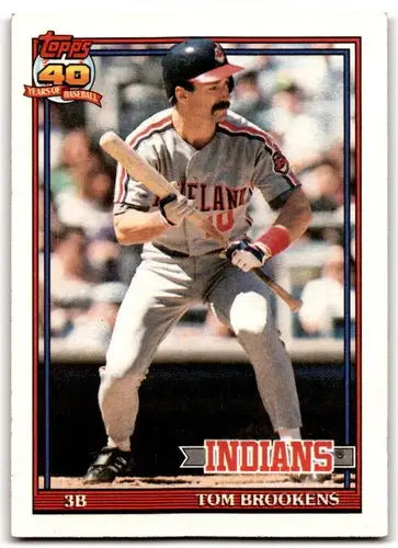 1991 Topps #268 Tom Brookens NM Near Mint Indians ID:43299 - Baseball Card Single