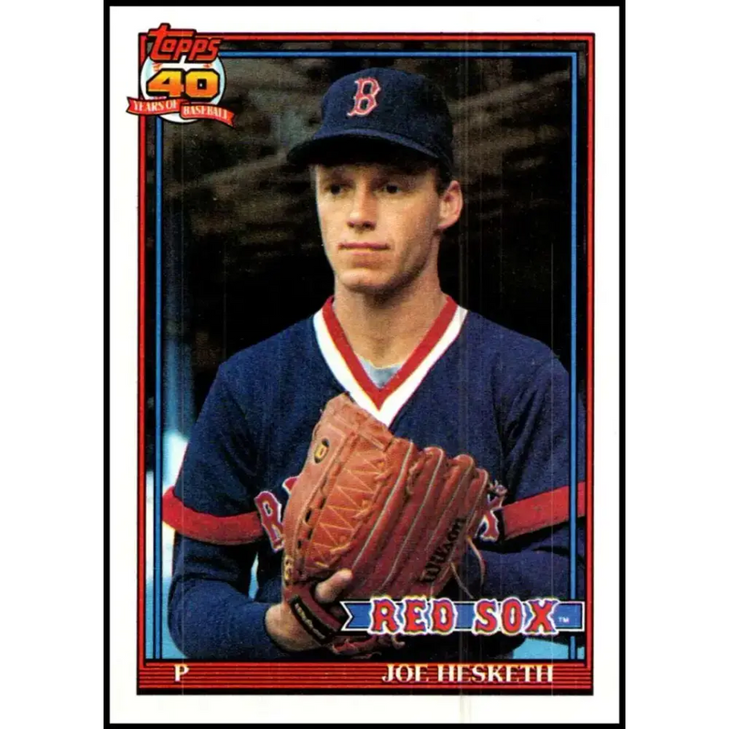 1991 Topps #269 Joe Hesketh NM-MT Boston Red Sox Baseball Card - Baseball Card Single