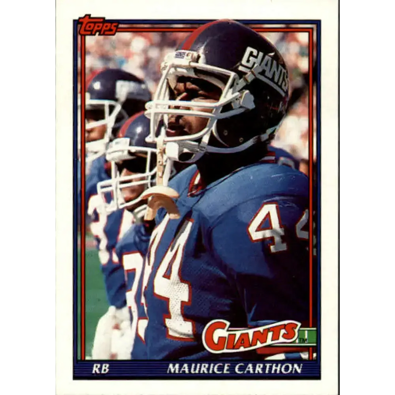 1991 Topps #27 Maurice Carthon NM-MT New York Giants Football Card - Football Card Single