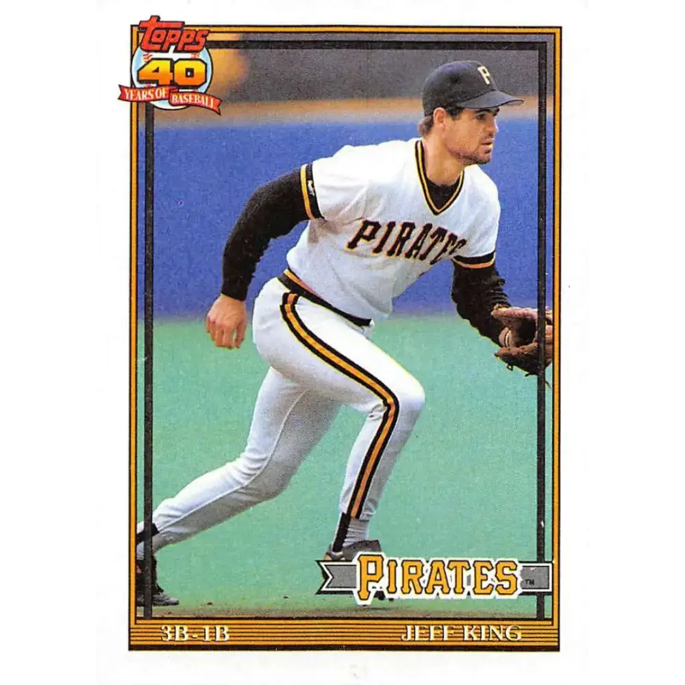 1991 Topps #272 Jeff King NM-MT Pittsburgh Pirates Baseball Card - Baseball Card Single