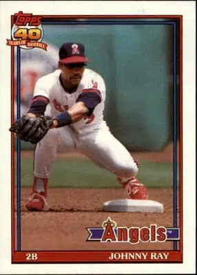 1991 Topps #273 Johnny Ray NM-MT Angels - Baseball Card Single