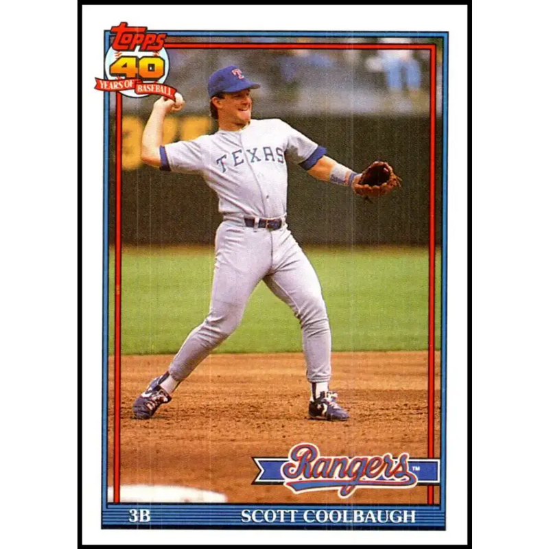 1991 Topps #277 Scott Coolbaugh NM-MT Texas Rangers Baseball Card - Baseball Card Single