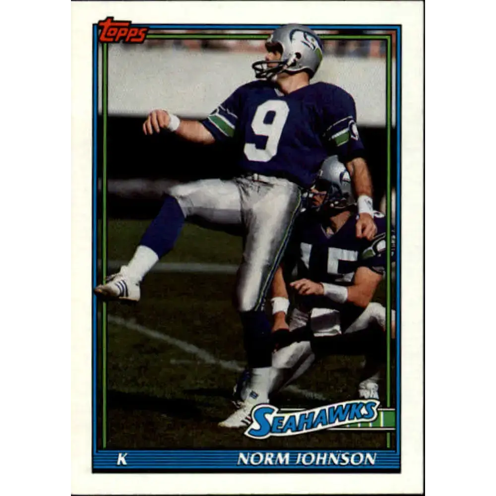 1991 Topps #282 Norm Johnson NM-MT Seattle Seahawks Football Card - Football Card Single