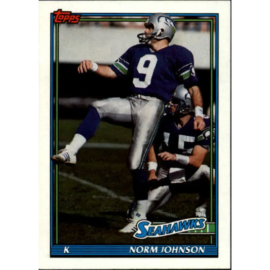 1991 Topps #282 Norm Johnson NM-MT Seattle Seahawks Football Card