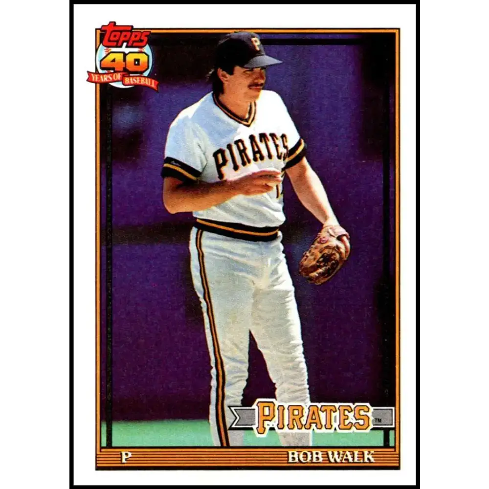 1991 Topps #29 Bob Walk NM-MT Pittsburgh Pirates Baseball Card - Baseball Card Single