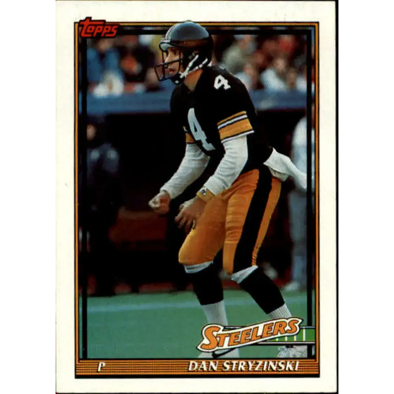 1991 Topps #296 Dan Stryzinski NM-MT Pittsburgh Steelers Football Card - Football Card Single