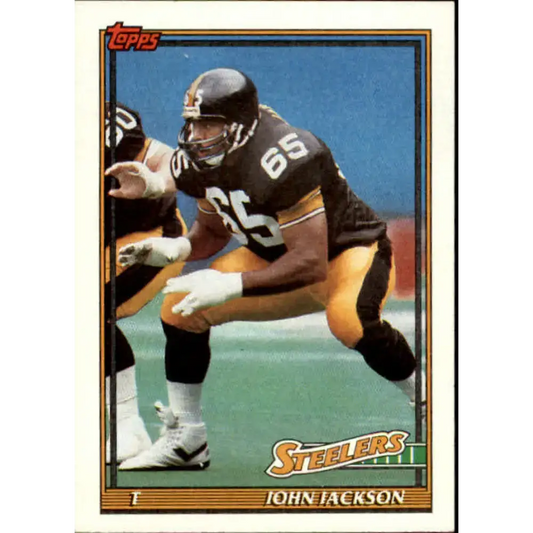 1991 Topps #298 John Jackson NM-MT RC Rookie Pittsburgh Steelers Football Card