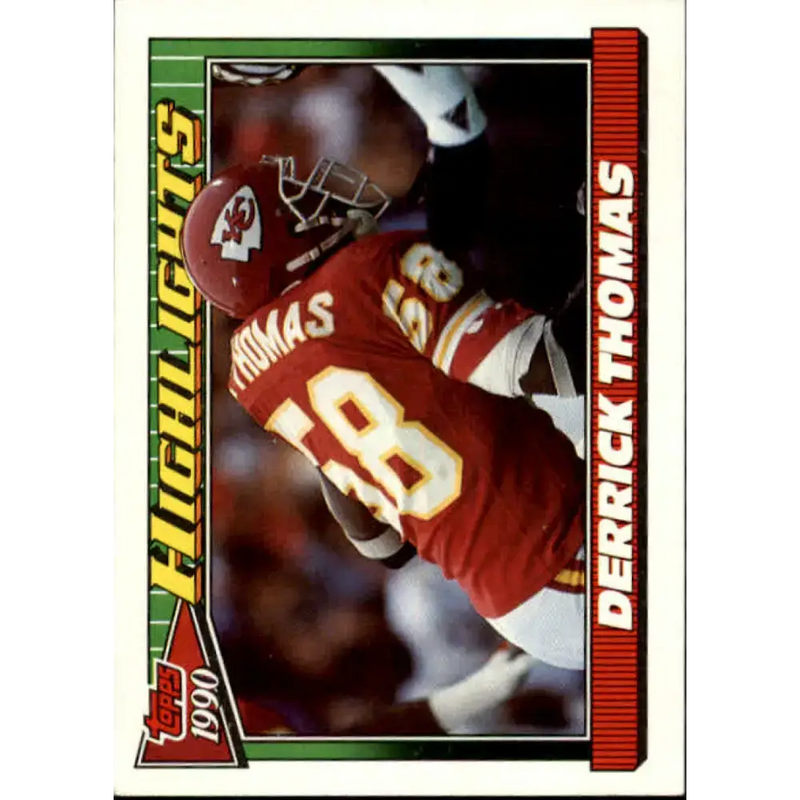 1991 Topps #3 Derrick Thomas NM-MT Kansas City Chiefs Football Card - Football Card Single