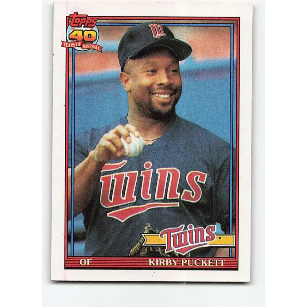 1991 Topps #300 Kirby Puckett NM-MT Minnesota Twins Baseball Card - Baseball Card Single