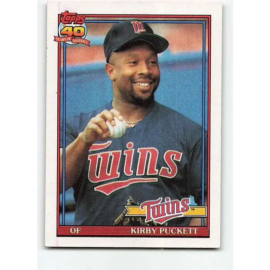 1991 Topps #300 Kirby Puckett NM-MT Minnesota Twins Baseball Card - Baseball Card Single