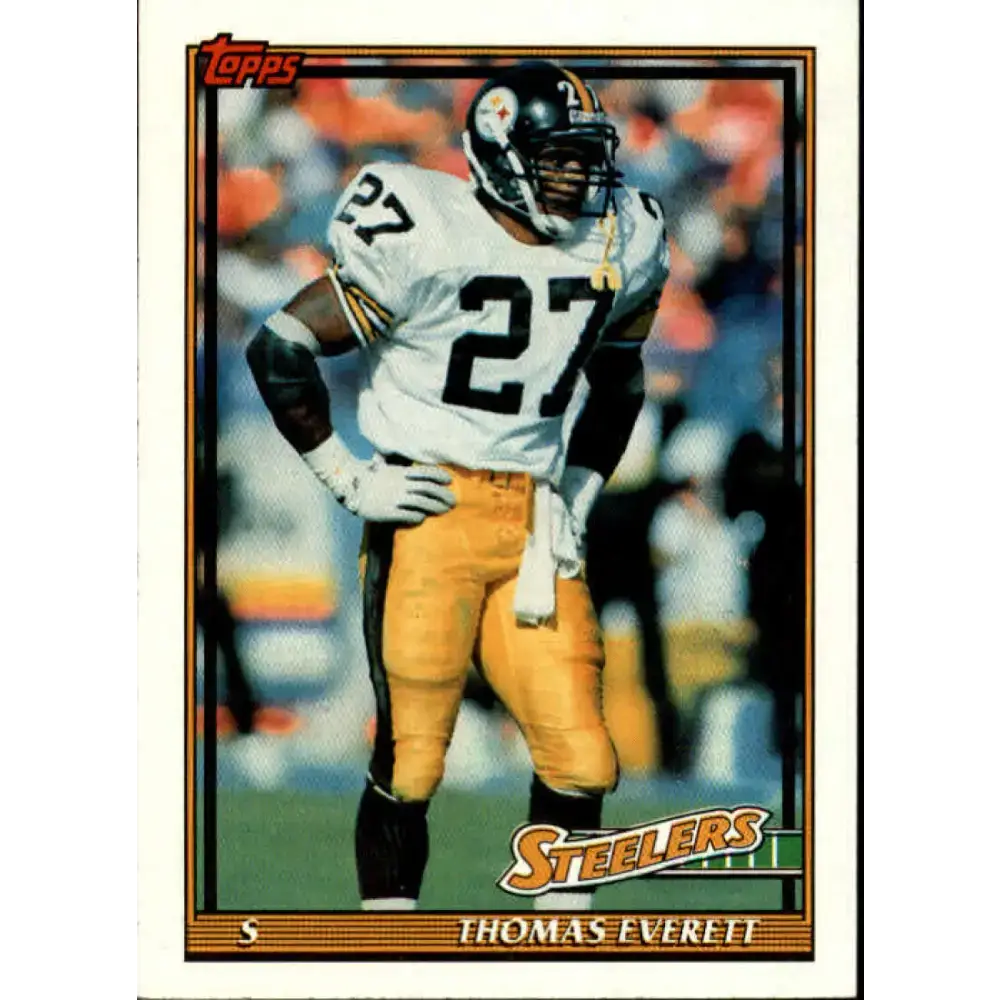 1991 Topps #300 Thomas Everett NM-MT Pittsburgh Steelers Football Card - Football Card Single