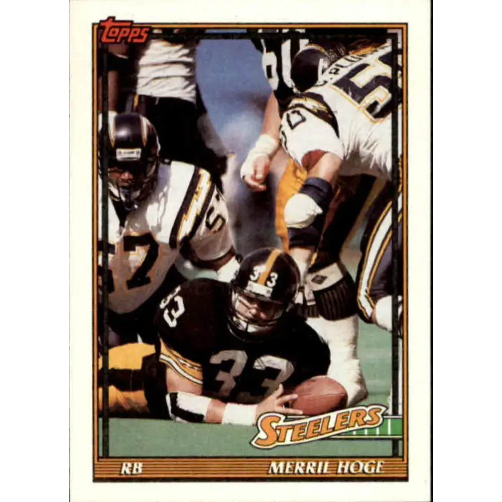 1991 Topps #301 Merril Hoge NM-MT Pittsburgh Steelers Football Card