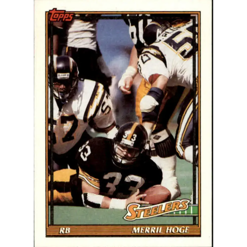 1991 Topps #301 Merril Hoge NM-MT Pittsburgh Steelers Football Card