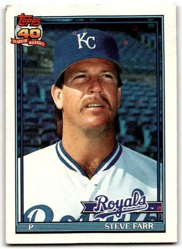 1991 Topps #301 Steve Farr EX Excellent Royals ID:43338 - Baseball Card Single