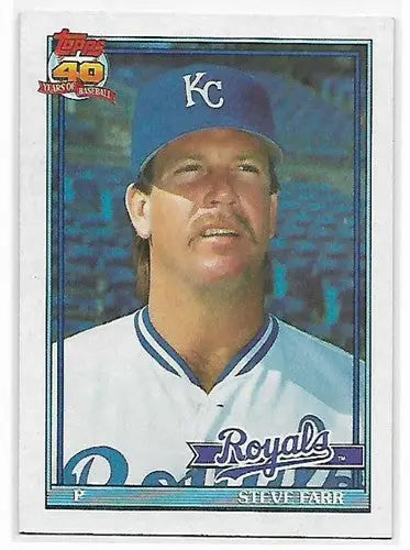 1991 Topps #301 Steve Farr NM-MT Royals - Baseball Card Single