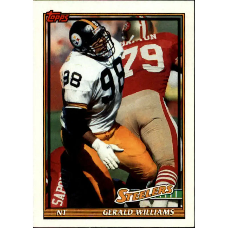 1991 Topps #304 Gerald Williams NM-MT Pittsburgh Steelers Football Card - Football Card Single