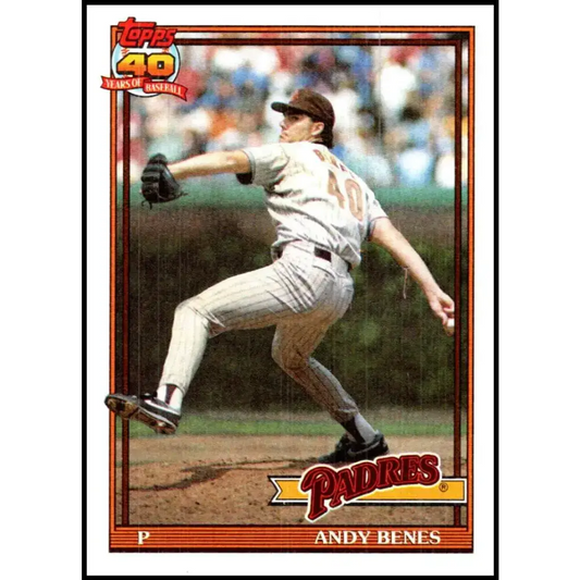1991 Topps #307 Andy Benes NM-MT San Diego Padres Baseball Card - Baseball Card Single