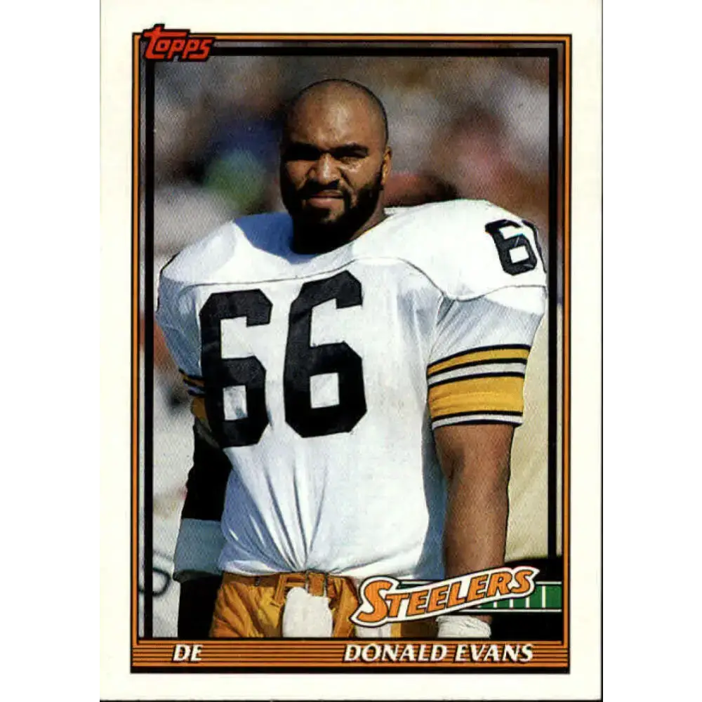 1991 Topps #308 Donald Evans NM-MT Pittsburgh Steelers Football Card - Football Card Single