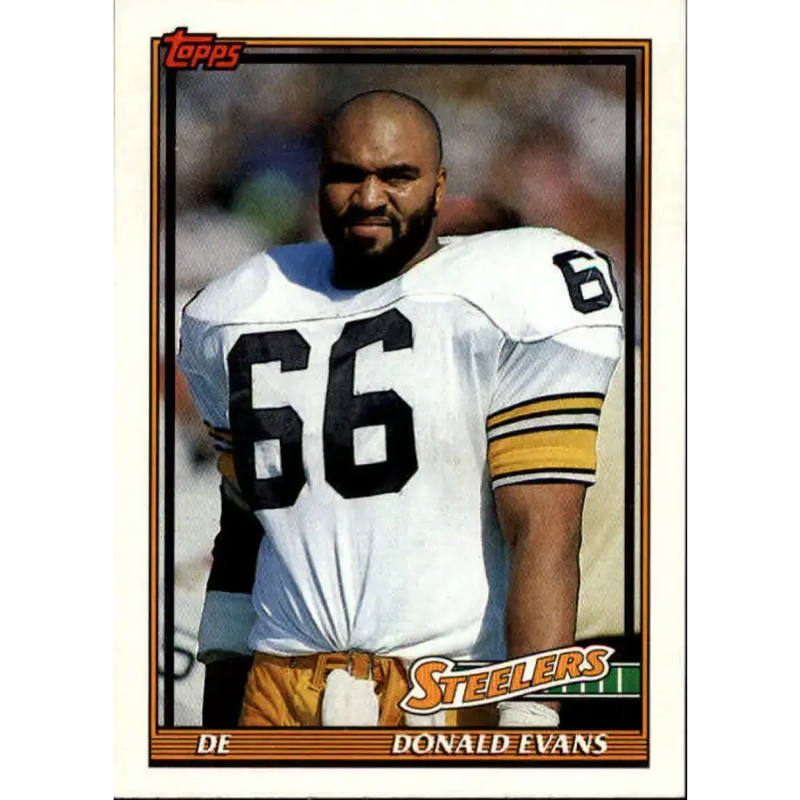 1991 Topps #308 Donald Evans NM-MT Pittsburgh Steelers Football Card - Football Card Single