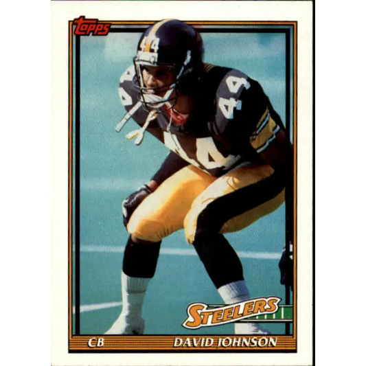 1991 Topps #309 David Johnson NM-MT RC Rookie Pittsburgh Steelers Football Card