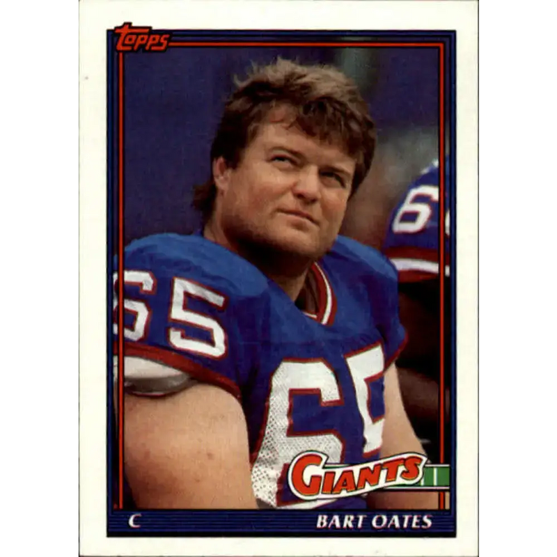 1991 Topps #31 Bart Oates NM-MT New York Giants Football Card - Football Card Single