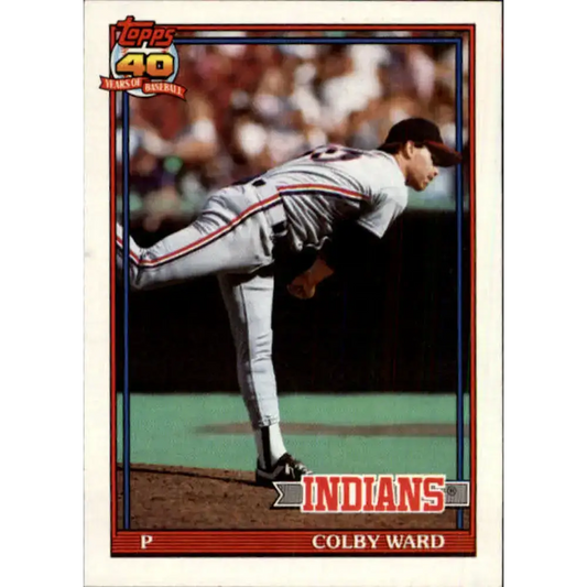 1991 Topps #31 Colby Ward NM-MT RC Rookie Cleveland Indians Baseball Card - Baseball Card Single