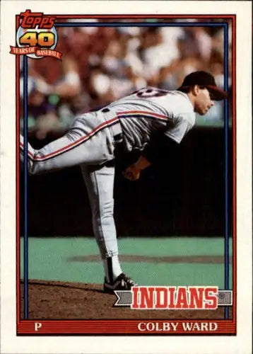 1991 Topps Colby Ward rookie baseball card featuring original gloss and simply sandoval details