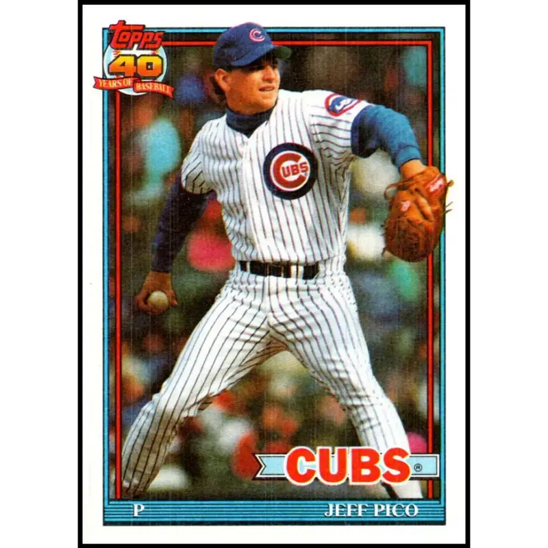 1991 Topps #311 Jeff Pico NM-MT Chicago Cubs Baseball Card - Baseball Card Single