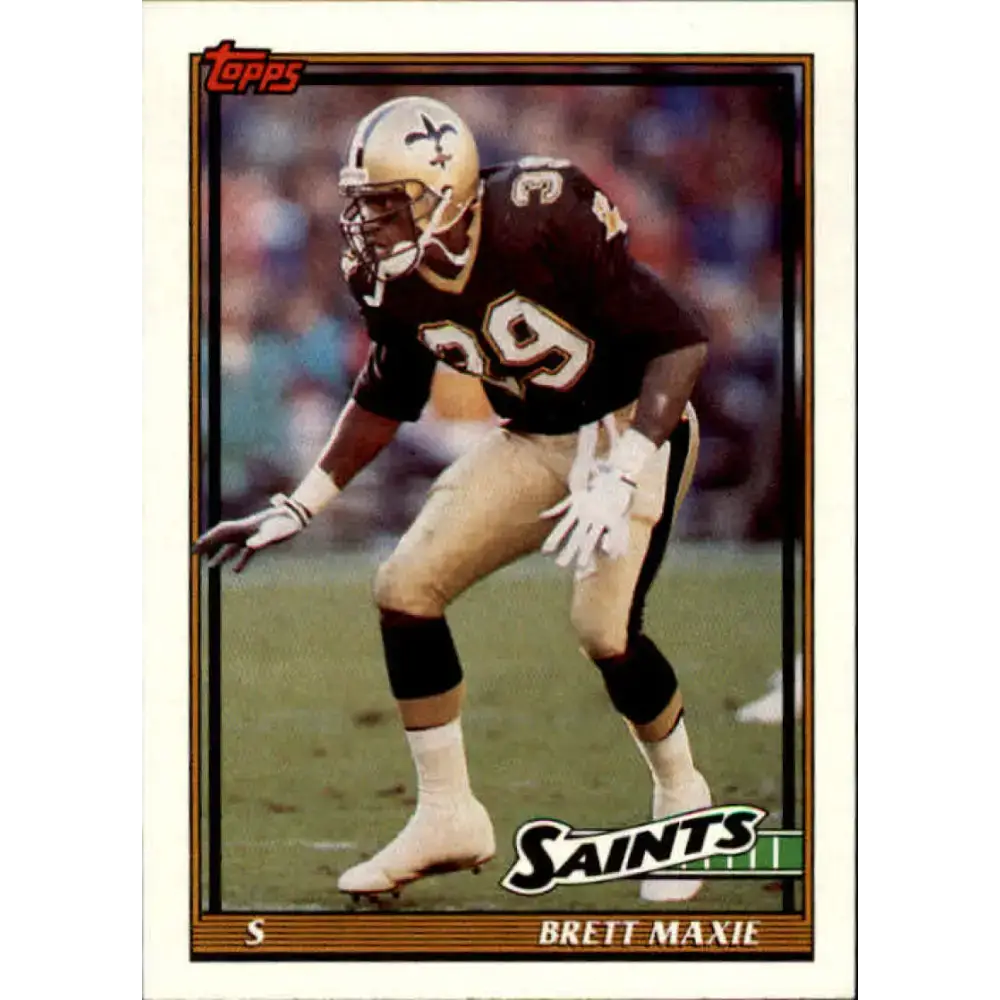 1991 Topps #312 Brett Maxie NM-MT RC Rookie New Orleans Saints Football Card - Football Card Single