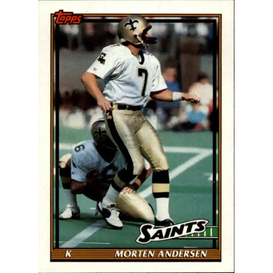 1991 Topps #316 Morten Andersen NM-MT New Orleans Saints Football Card
