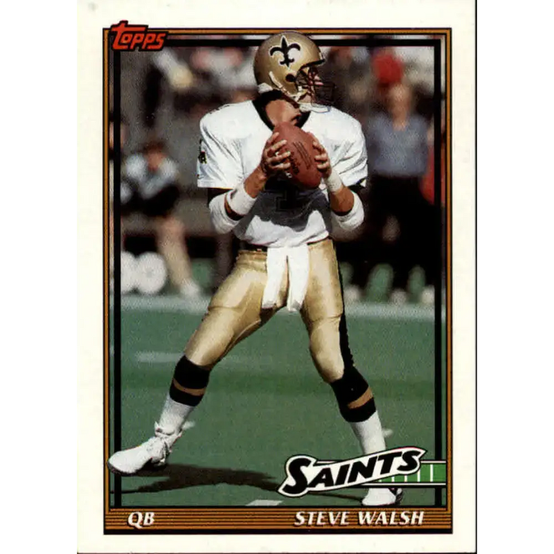 1991 Topps #319 Steve Walsh NM-MT New Orleans Saints Football Card - Football Card Single