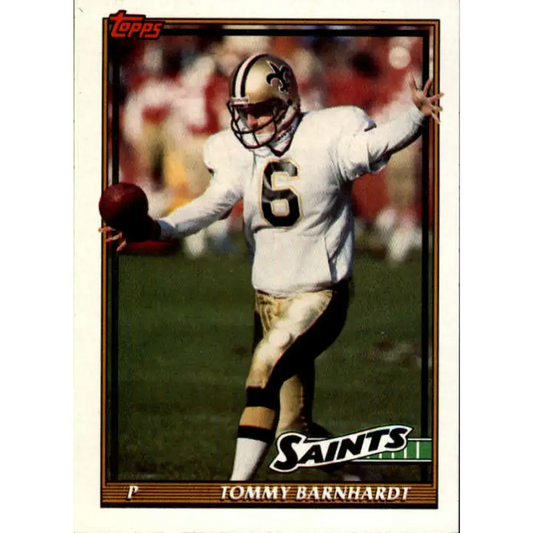 1991 Topps #320 Tommy Barnhardt NM-MT RC Rookie New Orleans Saints Football Card
