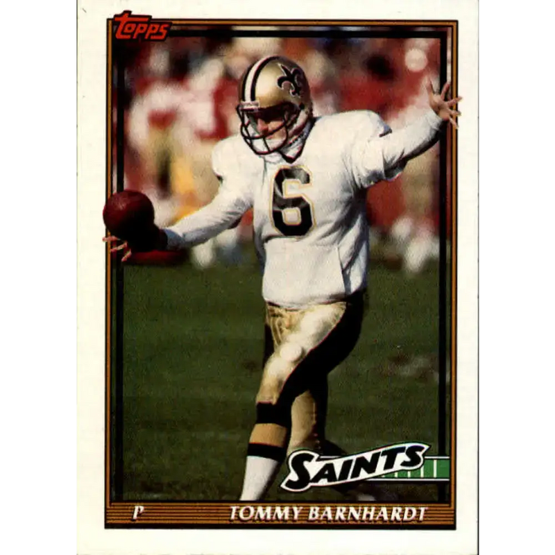 1991 Topps #320 Tommy Barnhardt NM-MT RC Rookie New Orleans Saints Football Card - Football Card Single