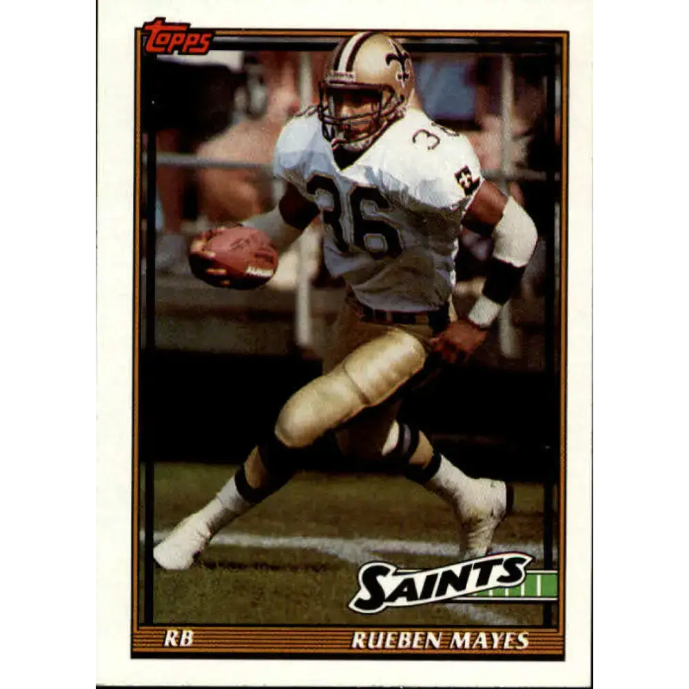 1991 Topps #323 Rueben Mayes NM-MT New Orleans Saints Football Card - Football Card Single