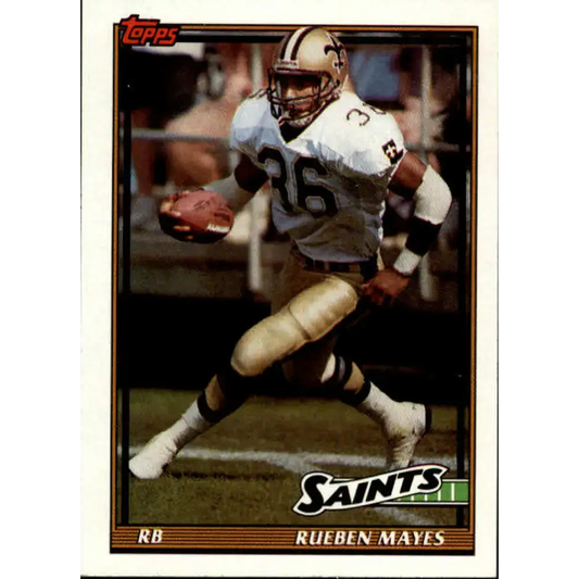 1991 Topps #323 Rueben Mayes NM-MT New Orleans Saints Football Card