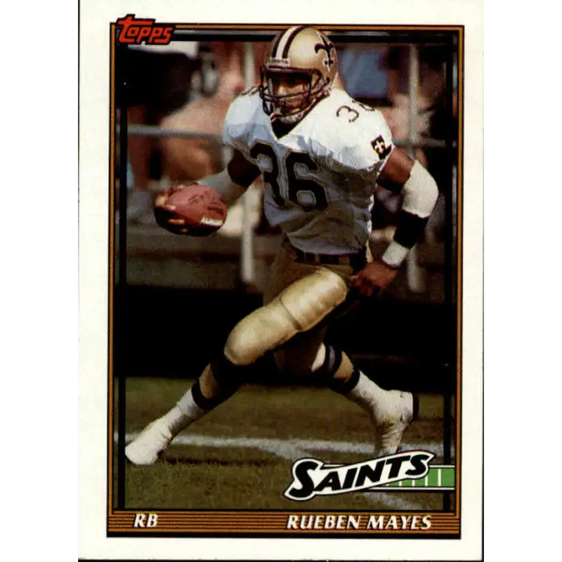 1991 Topps #323 Rueben Mayes NM-MT New Orleans Saints Football Card - Football Card Single