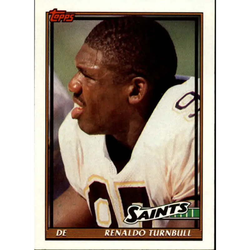 1991 Topps #324 Renaldo Turnbull NM-MT New Orleans Saints Football Card - Football Card Single