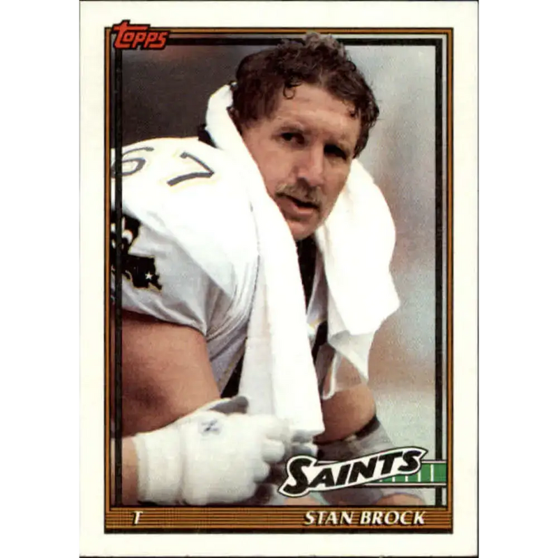 1991 Topps #328 Stan Brock NM-MT New Orleans Saints Football Card - Football Card Single