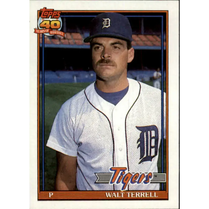 1991 Topps #328 Walt Terrell NM-MT Detroit Tigers Baseball Card - Baseball Card Single
