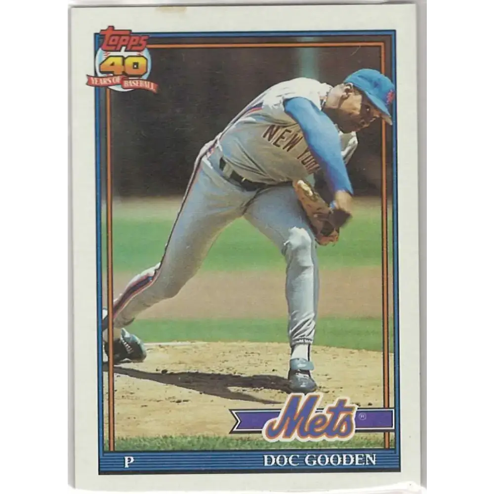 1991 Topps #330 Dwight Gooden NM-MT New York Mets Baseball Card - Baseball Card Single