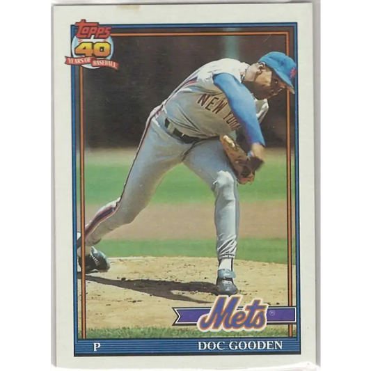 1991 Topps #330 Dwight Gooden NM-MT New York Mets Baseball Card - Baseball Card Single